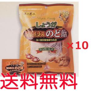 生姜（しょうが）プロポリス入りのど飴　80g ×10袋　キャンディー 代引可 送料無料