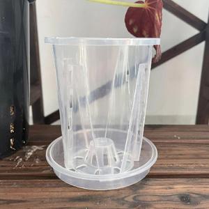 5個トレイ付き 穴付き 蘭の鉢 直径10cm ...の詳細画像1