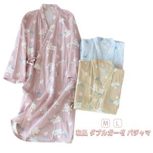 ルームウエア ペアパジャマ ガーゼ カップル 和...の商品画像