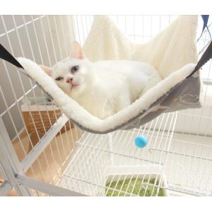 簡単に取り付けできる ハンモック 猫用 ゲージ用 ペットベッド  猫ハウス キャットハンモック 吊りベッド 玩具 ゆらゆら ブランコ 寝床 あったか