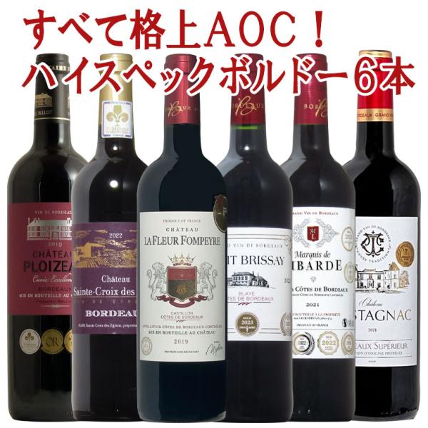 ワイン ワインセット 【コート最高地区カスティヨン入】 格上満載のボルドー6本 セット  赤 赤ワイ...