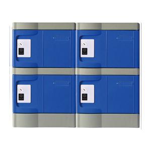 MTセキュリティジャパン T-280E プラスチックロッカー　樹脂製ロッカー　セキュリティボックス　軽量・縦横連結・スタッキング・簡単組立 4人用　２列２段 IC錠