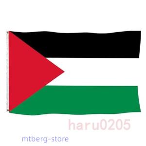 パレスチナ 旗 90X150cm パレスチナ ポリエステル スティック 旗 国家 国 旗 バナー 真鍮 グロメット付き 用 パレード 国際 フェスティバル イベント｜mtberg-store