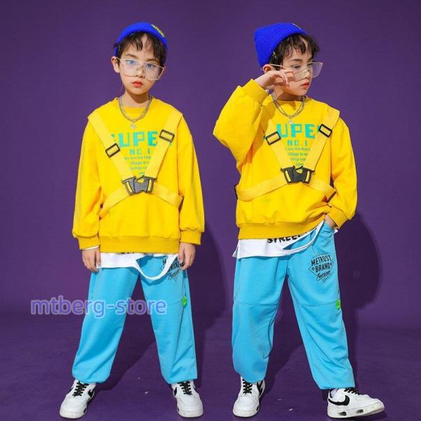 キッズダンス衣装 ヒップホップ　親子ペア HIPHOP 子供服 トップス パンツ 長ズボン 子供用 ...