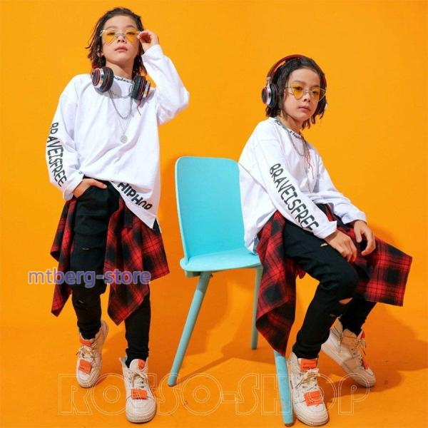 キッズ ダンス衣装 ヒップホップ セットアップ 女の子 男の子 ダンスパンツ HIPHOP 韓国 子...