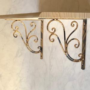 棚受け アイアンブラケット おしゃれ金具 アンティーク調カラー