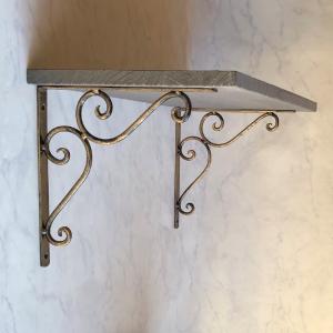棚受け アイアン ブラケット アンティーク調ゴールド おしゃれ金具 格安saleスタート