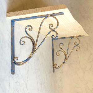 2個セット 棚受け マスディトレーディング 棚受け金具 アイアン