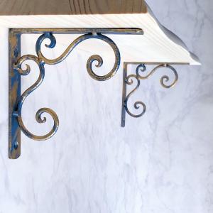 棚受け アイアンブラケット おしゃれ デザイン 全6色 L字アングル 全店販売中 金具