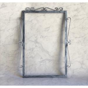 アイアン ミラー フレーム 鉄職人の手作り 日本製鏡付き アンティーク