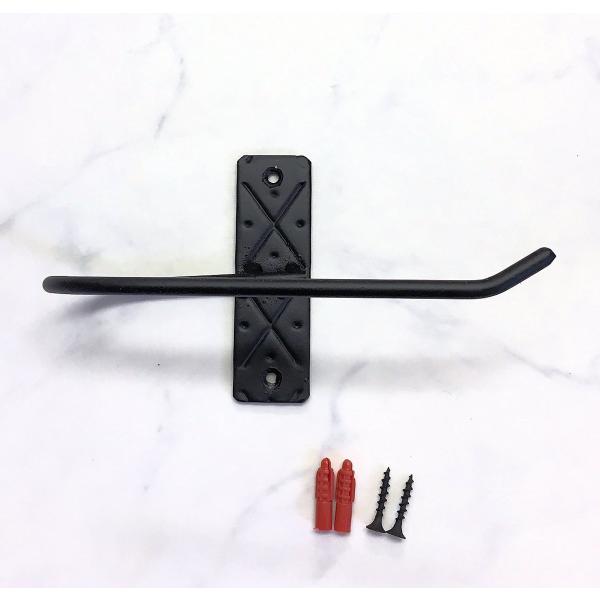 トイレットペーパーホルダー ２WAY タオルハンガーに アイアン シングルサイズ カラー全3色