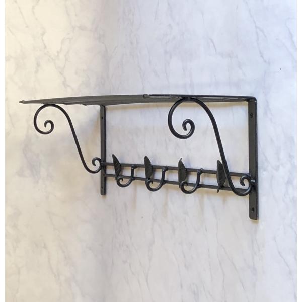 オープンシェルフ フック付き アイアン おしゃれ棚 壁取付棚