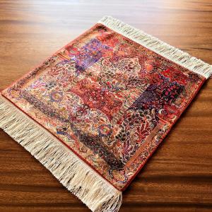 ペルシャ絨毯柄 シルクタッチで高品質 テーブルセンターマット ディスプレイマット おしゃれインテリアに