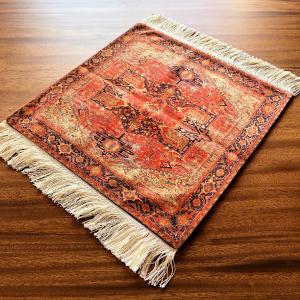 ペルシャ絨毯柄 シルクタッチで高品質 テーブルセンターマット ディスプレイマット おしゃれインテリアに