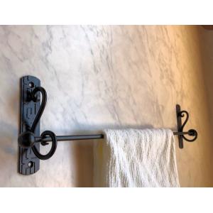タオルハンガー  タオル掛け ８０ｃｍ 全2色 小窓カーテン用や洗面所のタオル掛けに