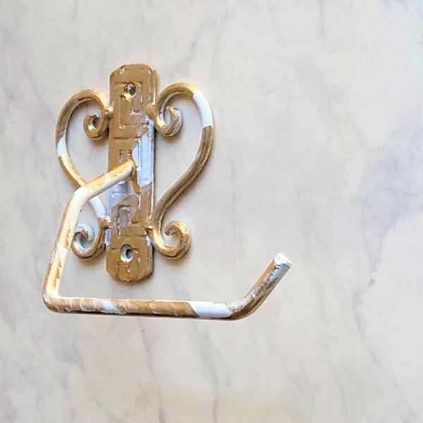 トイレットペーパーホルダー おしゃれアイアン シングルサイズ タオル掛けにも