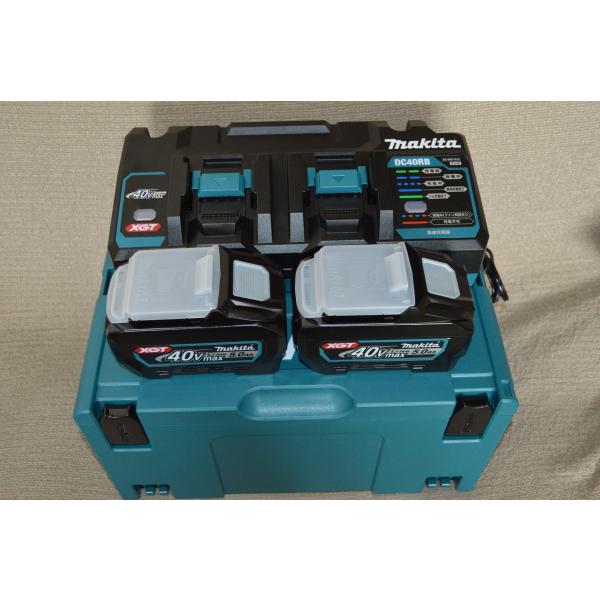 XGT6 マキタ 40Vパワーソースキット (40V5.0Ahバッテリ2個 2口充電器 ケース) A...