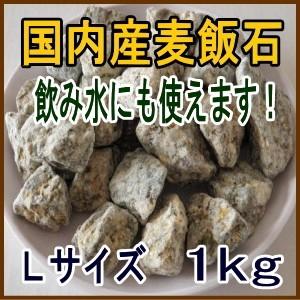 国産 麦飯石【Lサイズ、5kg（1kg×5パック）、ネット1枚付き