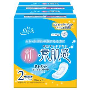 新・素肌感 30枚入×2個パック エリス 羽なし ふつう~多い日の昼用