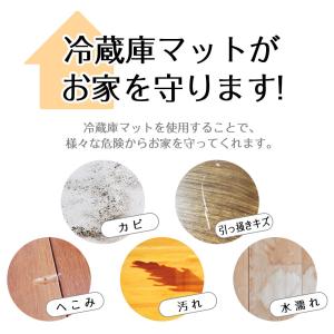 冷蔵庫マット Sサイズ 厚さ2mm W62×D...の詳細画像2