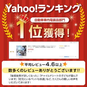 車 扇風機 ヘッドレスト ダブルファン サーキ...の詳細画像1