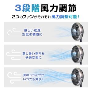 【1000円OFFクーポン】車 扇風機 ヘッド...の詳細画像4