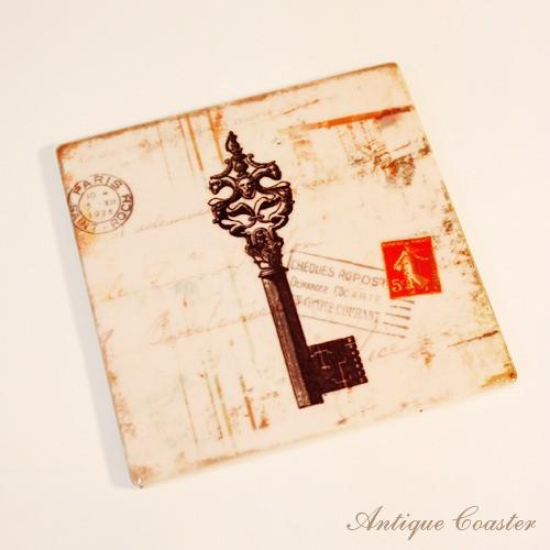 アンティークコースター B （KEY）／4個セット (CC-01)