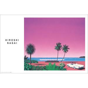 永井博/BLUE CAR AND THE BEACH ポスター TX-1856 : ムー大陸 - 通販