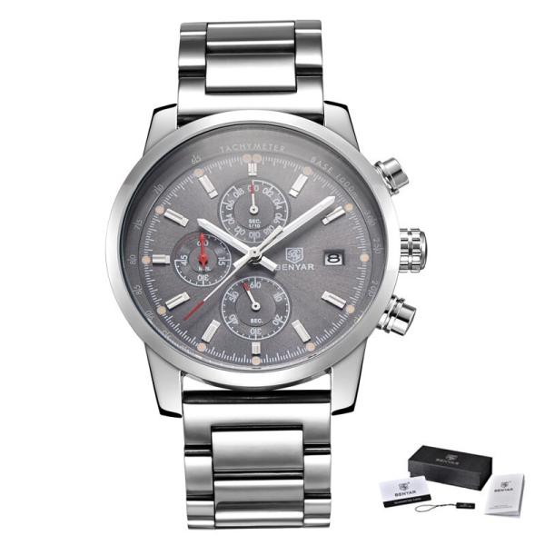 海外人気トップブランド 男性 腕時計 クォーツ式　steel grey