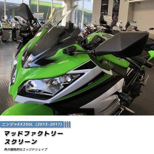 カワサキ ニンジャ EX250L M EX300A B スクリーン 2013-2017 クリア パー...