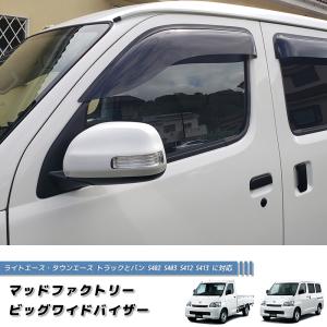 バモスHM1用ドアバイザーMUD FACTORY クリアブラック mudfactory_ha6-big-ls-4p