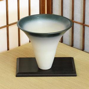 信楽焼 花器 黒 ぼかし 立花 陶器 花瓶 生け花 和風 華道 池坊 生花用