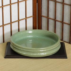 信楽焼 水盤 花器 11号 万年青 丸 陶器 池坊 嵯峨御流 生け花 華道用
