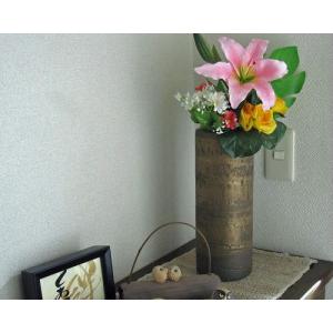 ポイント10倍]信楽焼 大きな 花瓶 古陶 ビードロ 18号 おしゃれ 大壺