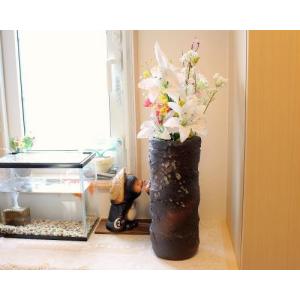 信楽焼 花器 ツル付 刷毛目 土瓶型 在庫数限り 陶器 花瓶 生け花 和風