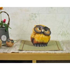 フクロウ 置物 オブジェ インテリア おしゃれ 梟 信楽焼 国産品 日本製