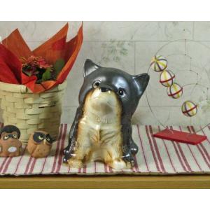 信楽焼 犬 置物 6号 茶 いぬ 犬置物 小さい おしゃれ アンティーク