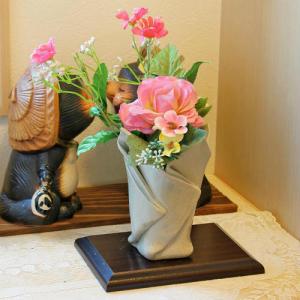 信楽焼 一輪挿し 松皮 手付き 小さい 花瓶 陶器 おしゃれ 花入 花びん
