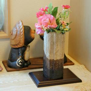 信楽焼 一輪挿し 白釉 折包 小さい 花瓶 陶器 おしゃれ 花入 花びん