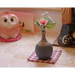 信楽焼 一輪挿し ふくろう 枝型 フクロウ 小さい 花瓶 陶器 おしゃれ