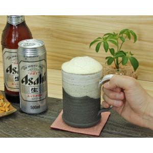林九郎窯 二方割木甲牡丹 ジョッキ ビアジョッキ ビールジョッキ 金縁 信楽焼 ビール ジョッキ 容量500ml やまあい おしゃれ ビアジョッキ