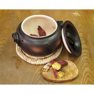 万古焼 石焼き芋器 家庭用 焼き芋器 用石 付 石追加可 焼き芋器 石焼き芋鍋 焼き芋鍋 やきいも 焼きいも 日本製 陶器 焼き物 やきもの(olkn)｜mugen-tobo