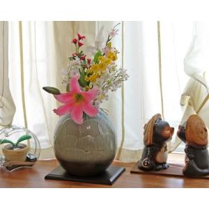 在庫数限り 信楽焼 大きな 花瓶 山絵 大壷 18号 おしゃれ 大壺 つぼ