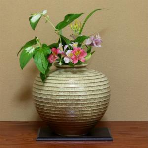 ポイント15倍]信楽焼 大きな 花瓶 灰釉 かぶり 22号 おしゃれ 大壺