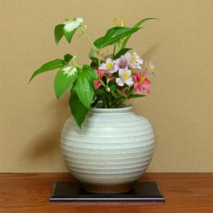 信楽焼 扇型花器（大）花器 花瓶 花入れ 一輪挿し フラワーベース 陶器