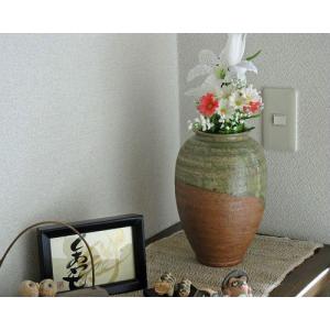 在庫数限り 信楽焼 花瓶 青 盛土 長 9号 おしゃれ 一輪挿し 小さい 花