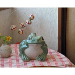 ポイント5倍]信楽焼 六 カエル 置物 15号 [名入れ 対応※有料] 陶器