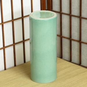 信楽焼 花器 青磁 筒型 寸胴 スカーレット ...の詳細画像2