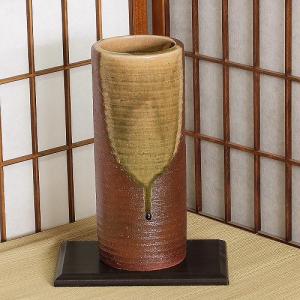 信楽焼 穴窯 登り窯 花瓶 自然釉 緋色 スカーレット 薪 おしゃれ