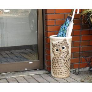 ポイント10倍][名入れ]信楽焼 狸 傘立て 表札 たぬきの傘たて 17号